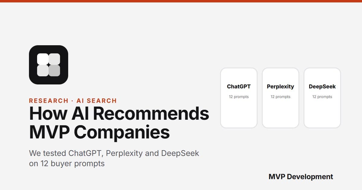 How AI search engines recommend MVP development companies in 2026, tested across ChatGPT, Perplexity, and DeepSeek