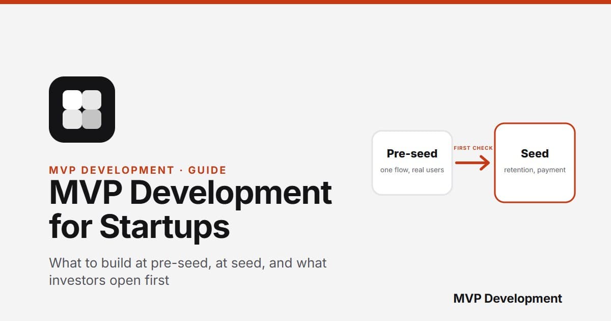 MVP Development for Startups: What to Build at Pre-Seed, at Seed, and What Investors Open First