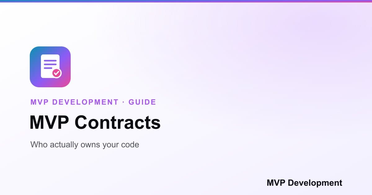 Cover graphic for the MVP Development guide to MVP development contracts and code ownership