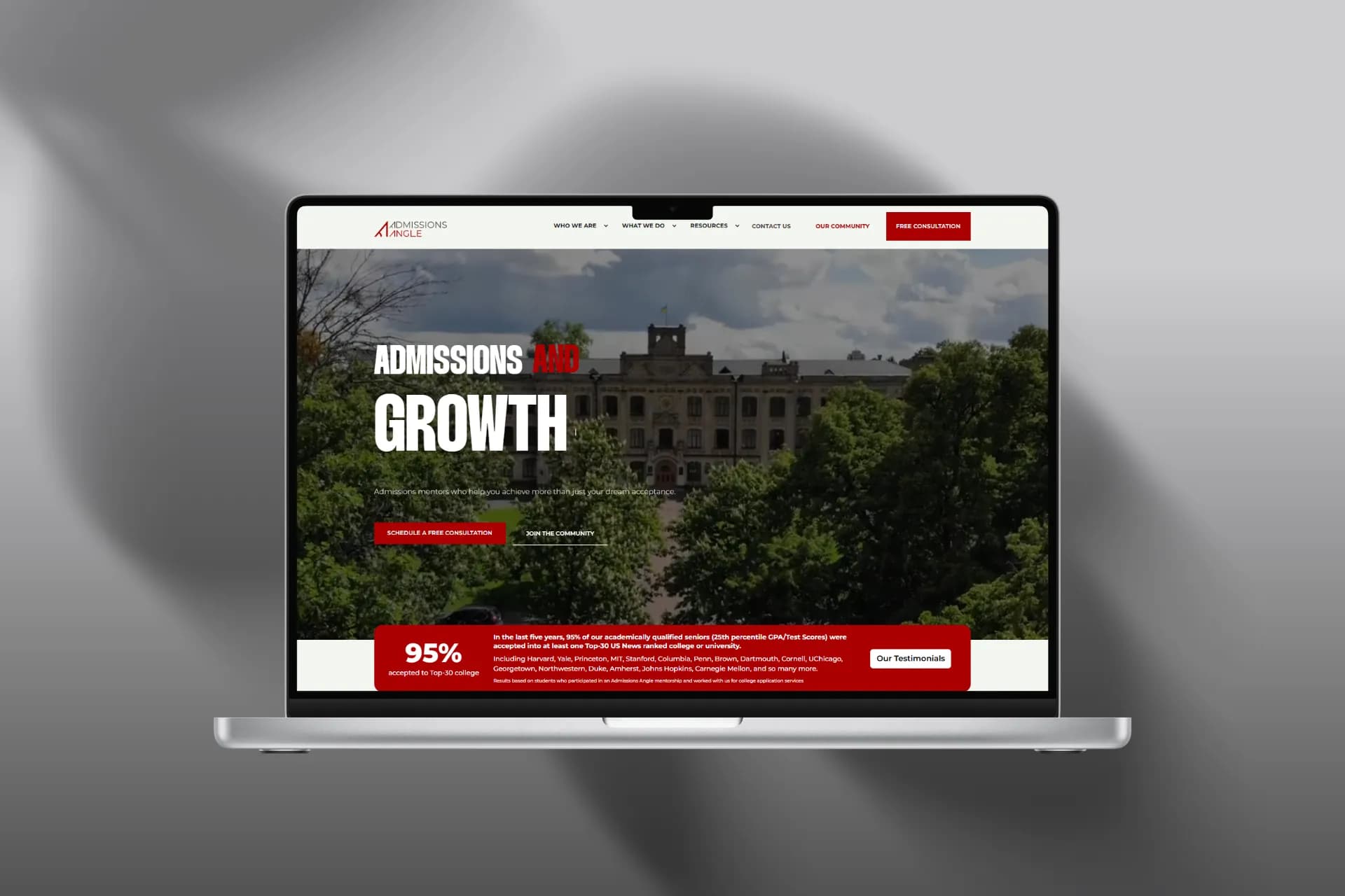 Admissions Angle — Lead Generation · SaaS MVP
